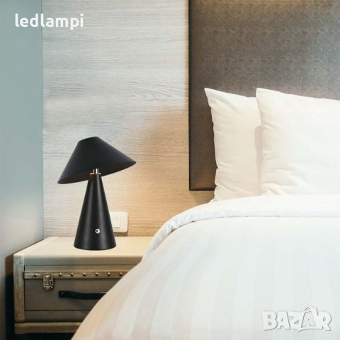 Настолна LED Лампа 3W Димиране Черна Презареждане 3в1, снимка 6 - Настолни лампи - 41139682