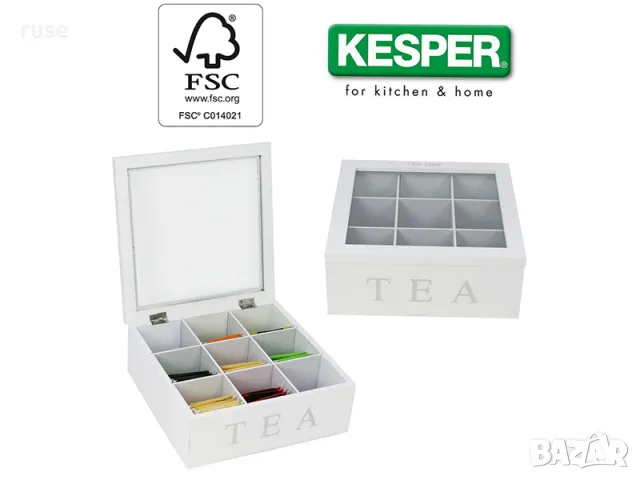 НОВИ! Kутия за чай Kesper 9 отделения 