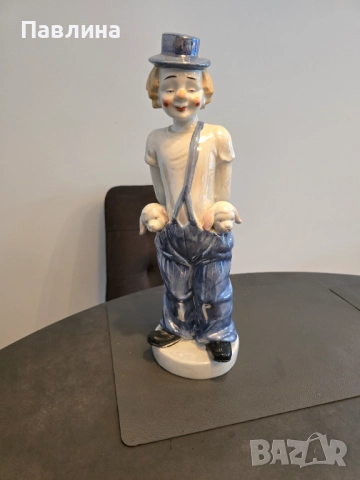 Голям порцеланов клоун, снимка 7 - Статуетки - 52406983