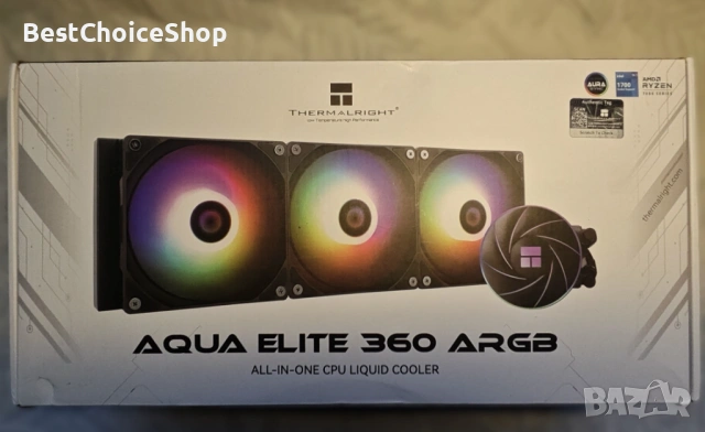 воден охладител CPU, Thermalright AQUA ELITE 360 ARGB, 3x120mm PWM вентилатори