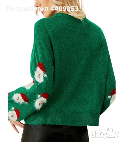 Дамски коледен пуловер, снимка 2 - Блузи с дълъг ръкав и пуловери - 52211370