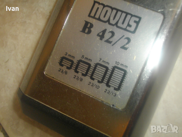 NOVUS Старо Качество Ръчен Телбод Такер За Скоби 3мм/5мм/7мм/10мм-НОВ-Професионален-Иноксов-Отличен, снимка 5 - Други инструменти - 44819631