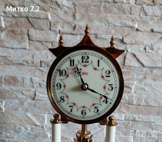 Настолен годишен механичен часовник, снимка 4 - Антикварни и старинни предмети - 40577375