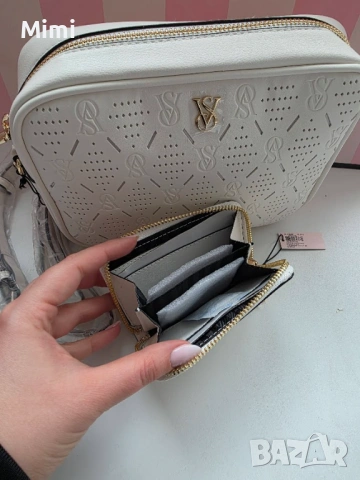 Victoria's Secret оригинална бяла кросбоди чанта/портмонета, снимка 3 - Чанти - 53416320