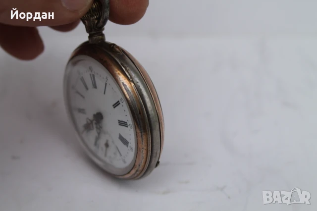 Швейцарски джобен сребърен часовник , снимка 3 - Джобни - 50462136