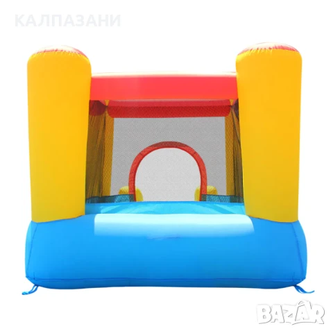 HAPPY HOP Батут замък с пързалка и помпа 253x200x160 9520 