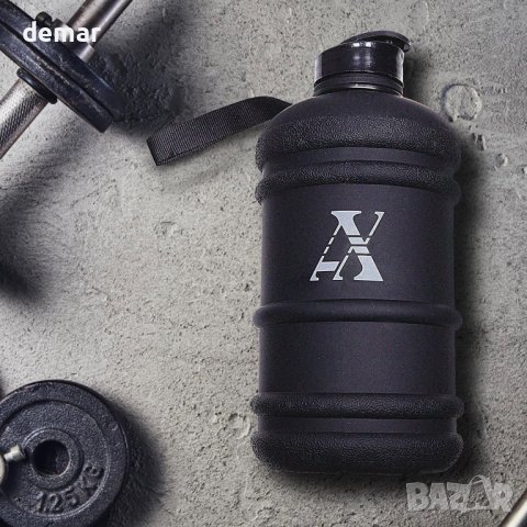 Спортна бутилка за вода ATHLETE-X STORE™ 2.2L (черно матово)