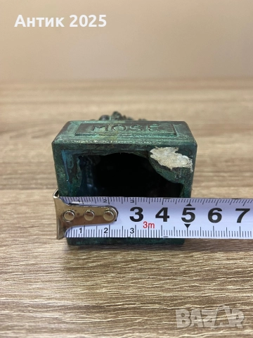 Винтидж италианска бронзова фигурка „Мойсей“ – по мотиви на Микеланджело, снимка 7 - Антикварни и старинни предмети - 52717957