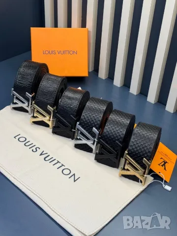 колани от естествена кожа в кутия  louis vuitton 4см