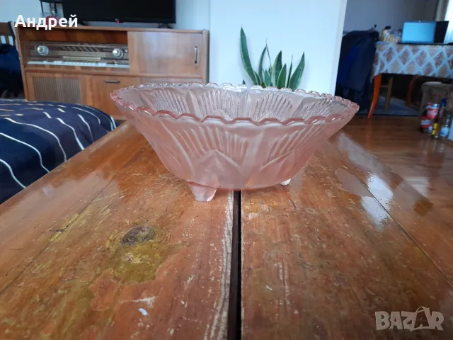 Стара стъклена фруктиера #3