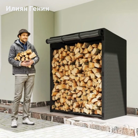 Стойка за дърва за огрев Outsunny