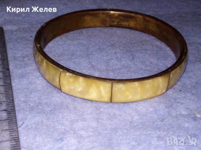 СТАРИННА АРАБСКА БРОНЗОВА ГРИВНА с ПОЛИРАН ЯСПИС МАЙСТОРСКА РЪЧНА ТРАДИЦИОННА РАБОТА 37512, снимка 6 - Антикварни и старинни предмети - 40837052