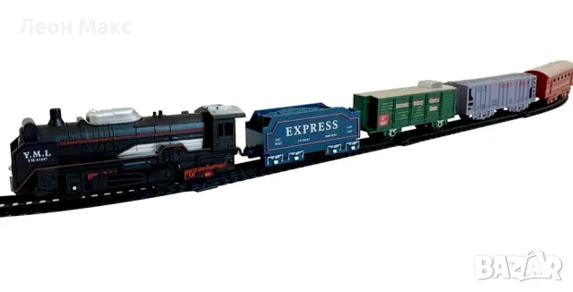 Детски Влак с релси и четири вагона на батерии , снимка 6 - Влакчета, самолети, хеликоптери - 48410262