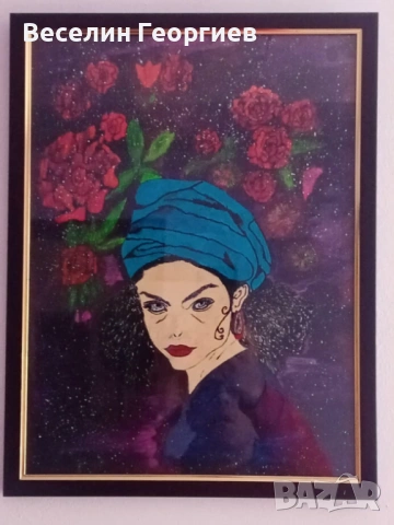 Картина "Поглед"-гваш