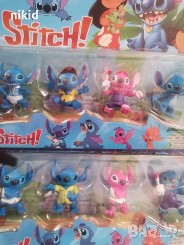 6 бр Лило и Стич Stitch пластмасови фигурки играчки фигурка играчка за игра и торта, снимка 3 - Фигурки - 40240191