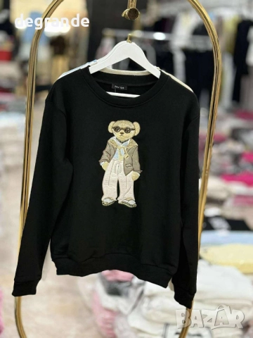 Памучна дамска блуза с мече , снимка 2 - Спортни екипи - 52542944