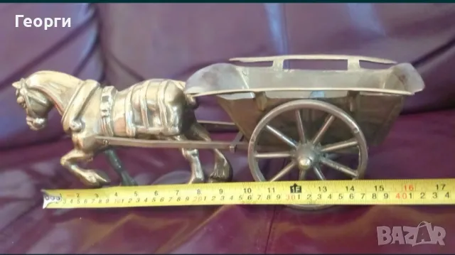 Медни кончета с каручка, снимка 2 - Антикварни и старинни предмети - 49504935