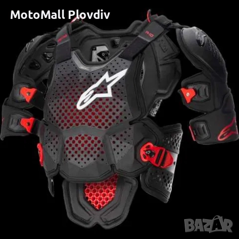 Протекторна броня ALPINESTARS A-10 V2 Black/Red, снимка 3 - Аксесоари и консумативи - 51507840
