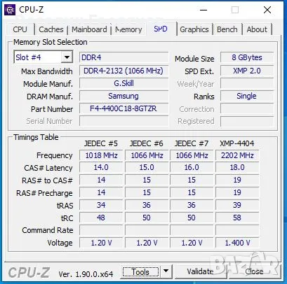 G.skill Trident Z RGB 16GB (2x8GB) DDR4 4400MHz CL 18-19-19-39 1,4V, снимка 5 - RAM памет - 49233759