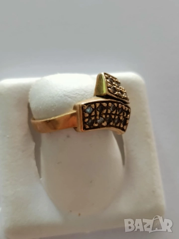 *златен пръстен 42906-1, снимка 3 - Пръстени - 22338544