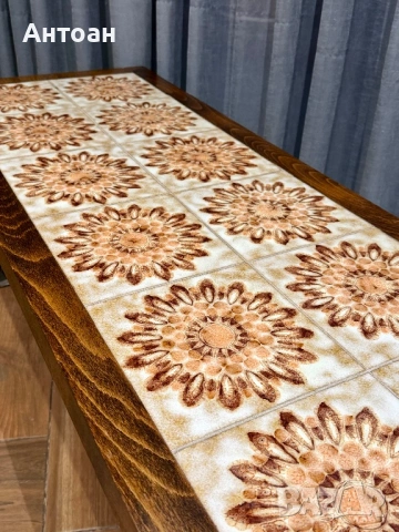 Холна маса масив /фаянсови плочки / метал, снимка 5 - Маси - 53052065