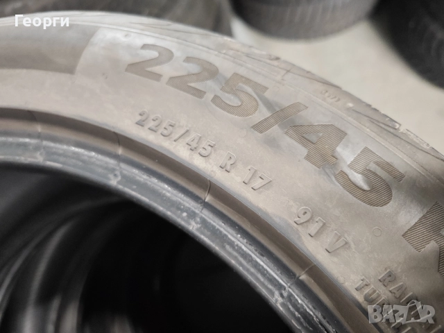 2бр.летни гуми 225/45/17 Continental, снимка 3 - Гуми и джанти - 51846859