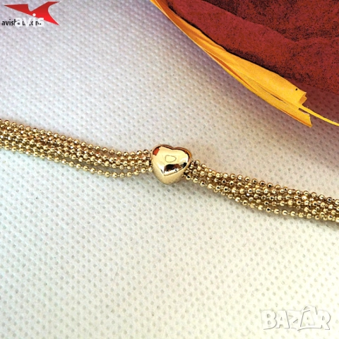 Гривна с 14К златно покритие 234823, снимка 2 - Гривни - 52718491