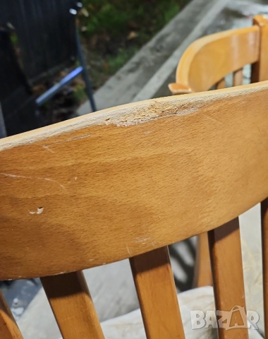 Дървени дъбови столове 2 броя, снимка 5 - Столове - 52665171