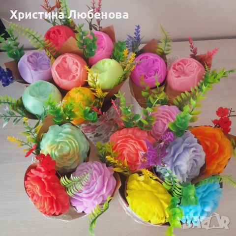 Букети от глицеринов сапун 