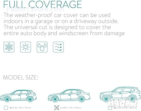Покривало за кола Navaris против градушка - Подплатено, устойчиво на атмосферни влияния, защита от г, снимка 2 - Аксесоари и консумативи - 52643100