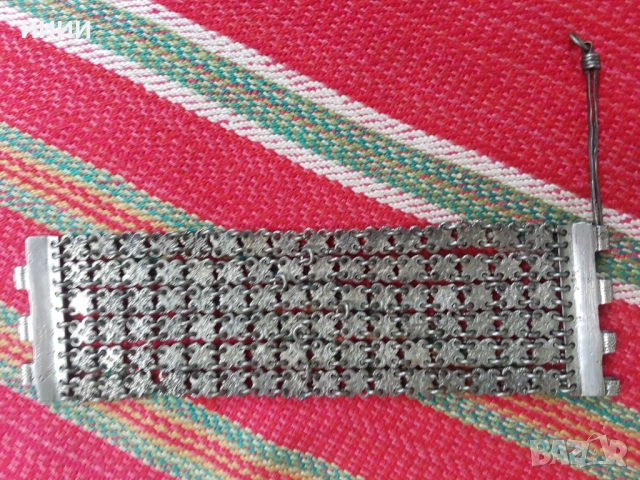 Сребърна гривна верижка , снимка 2 - Антикварни и старинни предмети - 52560906