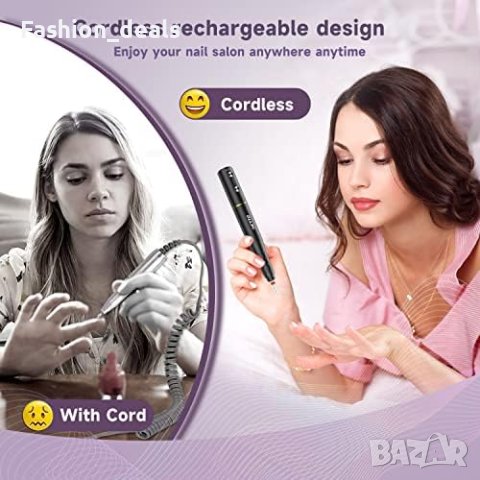 Нова Професионална електрическа пила за акрил гел нокти Маникюр Педикюр, снимка 6 - Други - 41520000