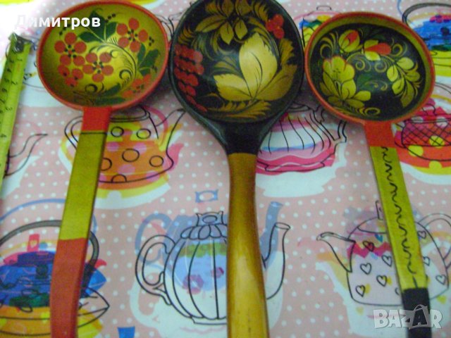 Лот дървени лъжици СССР, снимка 2 - Антикварни и старинни предмети - 44198233