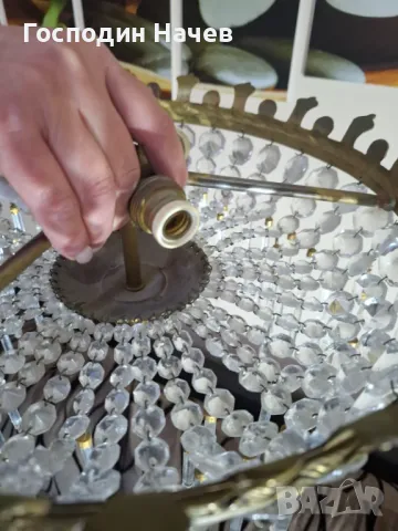 Античен кристален полилей , снимка 4 - Антикварни и старинни предмети - 49213763