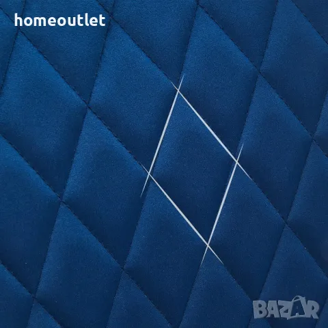 Трапезни столове с дамаска от кадифе, к-кт от 2 бр. C-U-DC-B0348BU, снимка 3 - Столове - 49271956