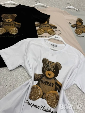 памучни дамски тениски Teddy Bear , снимка 2 - Тениски - 50453151