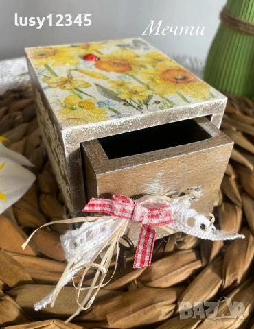 Кутийка-Слънчеви нарциси!, снимка 2 - Декорация за дома - 53024021