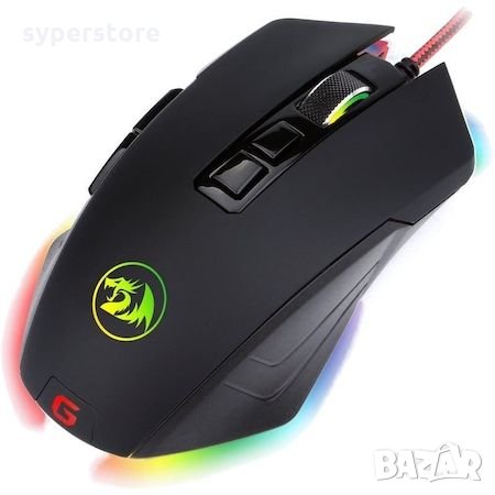 Мишка Геймърска USB Redragon Dagger 2 M715 Черна 10000dpi 8btns 7 цветна RGB подсветка