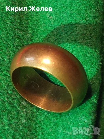 СТАРА ПОЗЛАТЕНА МЪЖКА ХАЛКА РЕТРО ПРЪСТЕН с ПЕЧАТИ 585 и 14К РЪЧНА ИЗРАБОТКА За КОЛЕКЦИЯ 32588, снимка 2 - Антикварни и старинни предмети - 39723558