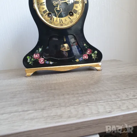 Механичен настолен швийцарски часовник ръчно рисуван, снимка 12 - Антикварни и старинни предмети - 49698195