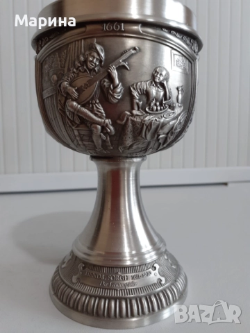 Бокал от калай 150 мл. Antik*Vintage#66, снимка 2 - Антикварни и старинни предмети - 48489621