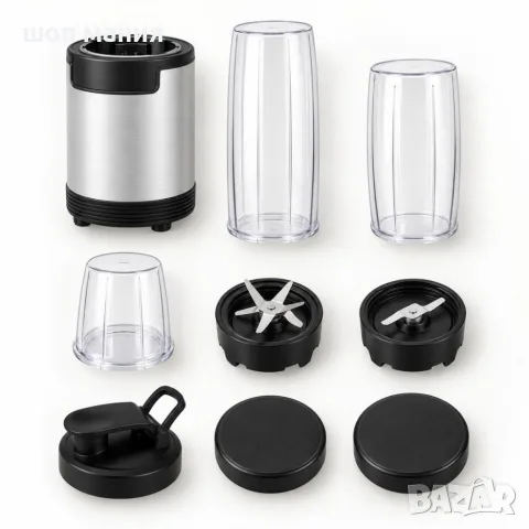 Нутриблендер 9 в 1, 900 W, 3 чаши, BPA-free Tritan и To-Go капак, снимка 4 - Блендери - 56115982
