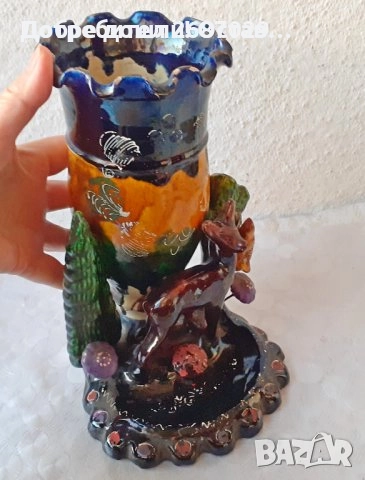 Вази: петел ваза керамика стара фигура статуетка, бонбониера, антика антики, снимка 16 - Статуетки - 30603032