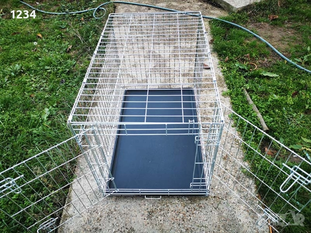 транспортна клетка метална сгъваема 92x58x62см за куче, стационар, снимка 6 - За кучета - 52861401