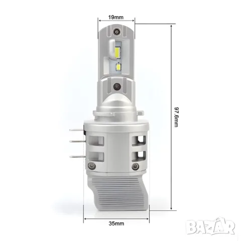 LED крушки 3900 V9 H15 36W 6500K комплект 2 броя, снимка 5 - Аксесоари и консумативи - 55864625