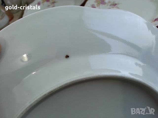 Стар порцелан бароков релеф чинии плитки за основно, снимка 7 - Антикварни и старинни предмети - 36173603