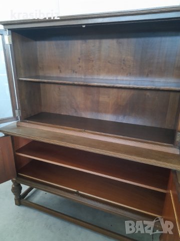 Шкаф с витрина Масив, снимка 5 - Гардероби - 21613117