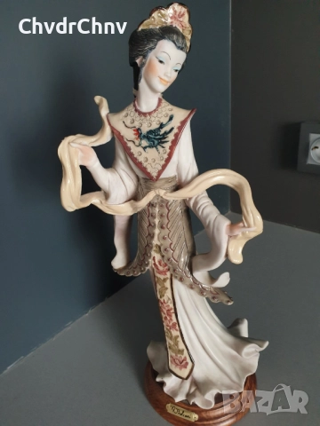 Capodimonte Belcari статуетка резин 35см/Каподимонте италианска фигура на гейша