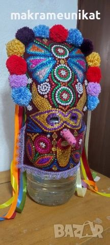 Кукерска маска гугла, нова, Сурва, Кукерландия, маскарад, събори, изкуство,арт, снимка 2 - Декорация за дома - 43807312