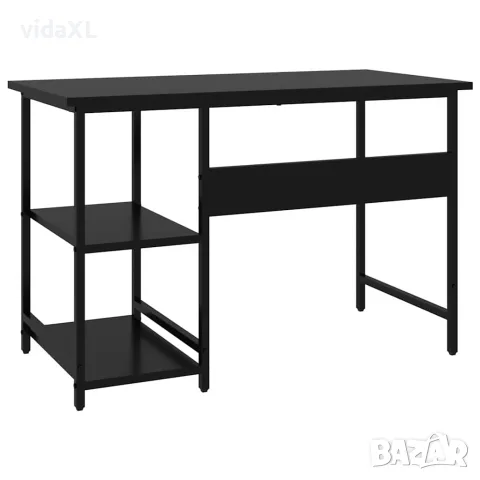 vidaXL Компютърно бюро, черно, 105x50x72 см, МДФ и метал, снимка 5 - Бюра - 56146295